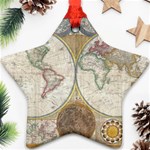 1794 World Map Star Ornament