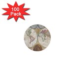 1794 World Map 1  Mini Button (100 pack)