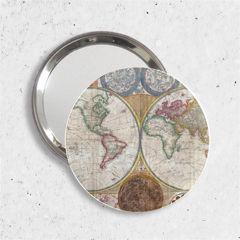 1794 World Map Handbag Mirror (2.25 ) from ArtsNow.com Front