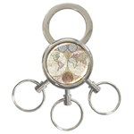 1794 World Map 3-Ring Key Chain