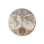 1794 World Map Drink Coaster (Round)