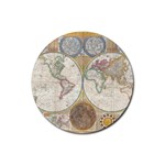 1794 World Map Drink Coaster (Round)