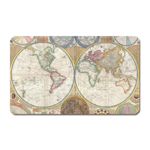1794 World Map Magnet (Rectangular) from ArtsNow.com Front