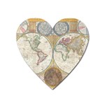 1794 World Map Magnet (Heart)