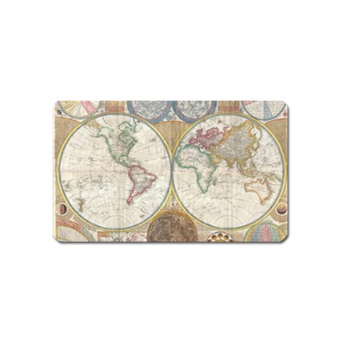 1794 World Map Magnet (Name Card) from ArtsNow.com Front