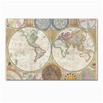 1794 World Map Postcard 4 x 6  (10 Pack)