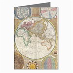 1794 World Map Greeting Card (8 Pack)