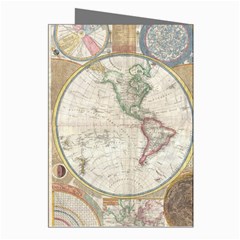 1794 World Map Greeting Card (8 Pack) from ArtsNow.com Right