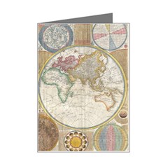 1794 World Map Mini Greeting Card from ArtsNow.com Left