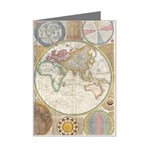 1794 World Map Mini Greeting Card