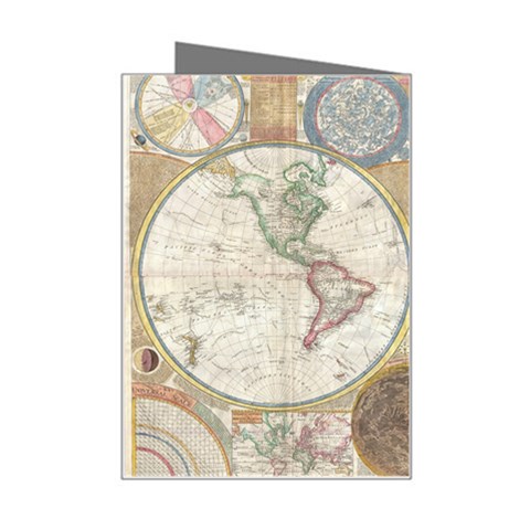 1794 World Map Mini Greeting Card from ArtsNow.com Right