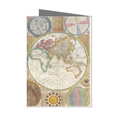 1794 World Map Mini Greeting Card (8 Pack) from ArtsNow.com Left