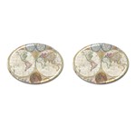 1794 World Map Cufflinks (Oval)