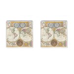 1794 World Map Cufflinks (Square)