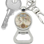 1794 World Map Bottle Opener Key Chain