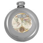 1794 World Map Hip Flask (Round)