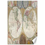 1794 World Map Canvas 12  x 18  (Unframed)