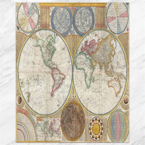 1794 World Map Canvas 16  x 20  (Unframed) from ArtsNow.com 15.75 x19.29  Canvas - 1