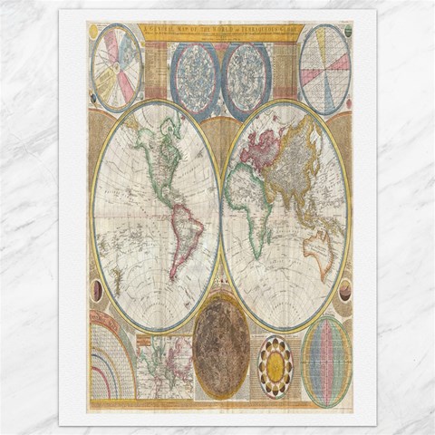 1794 World Map Canvas 36  x 48  (Unframed) from ArtsNow.com 35.26 x46.15  Canvas - 1