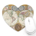 1794 World Map Mouse Pad (Heart)