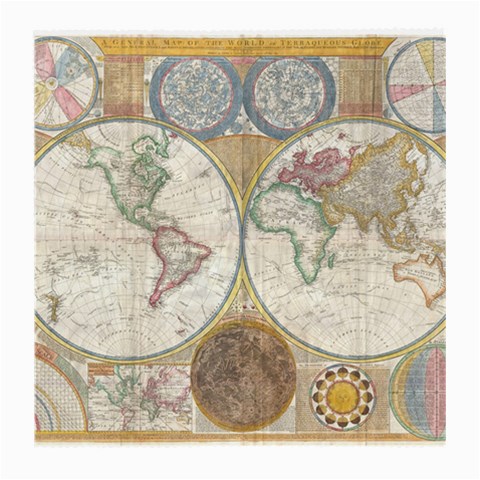 1794 World Map Glasses Cloth (Medium, Two Sided) from ArtsNow.com Front
