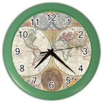 1794 World Map Wall Clock (Color)