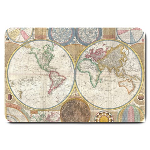 1794 World Map Large Door Mat from ArtsNow.com 30 x20  Door Mat