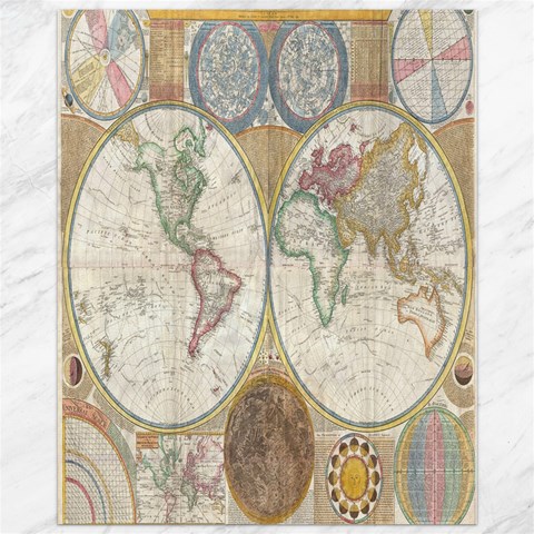 1794 World Map Canvas 11  x 14  (Unframed) from ArtsNow.com 10.95 x13.48  Canvas - 1