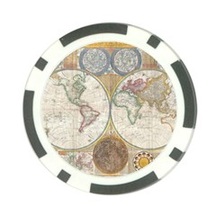 1794 World Map Poker Chip from ArtsNow.com Front