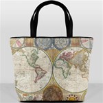 1794 World Map Bucket Handbag