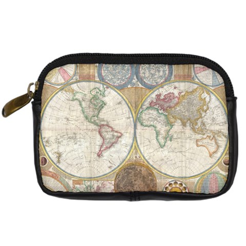 1794 World Map Digital Camera Leather Case from ArtsNow.com Front