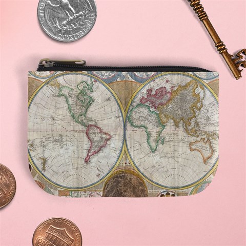 1794 World Map Coin Change Purse from ArtsNow.com Front