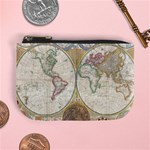 1794 World Map Coin Change Purse