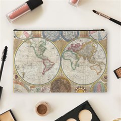 1794 World Map Cosmetic Bag (Large) from ArtsNow.com Back