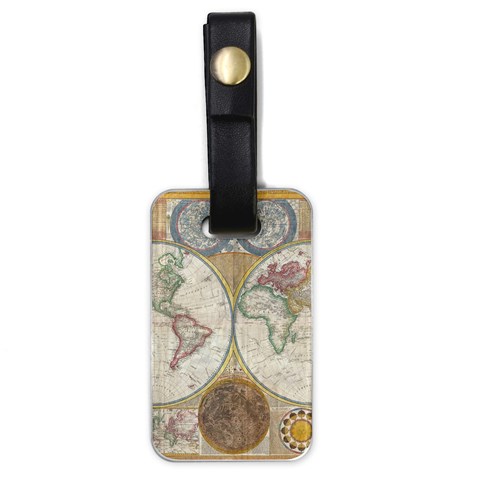 1794 World Map Luggage Tag (One Side) from ArtsNow.com Front