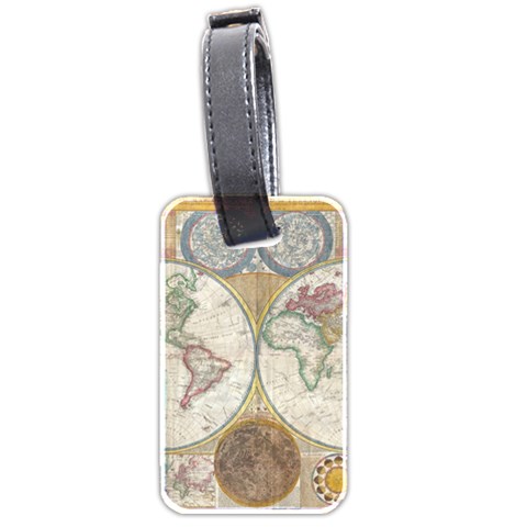 1794 World Map Luggage Tag (Two Sides) from ArtsNow.com Front