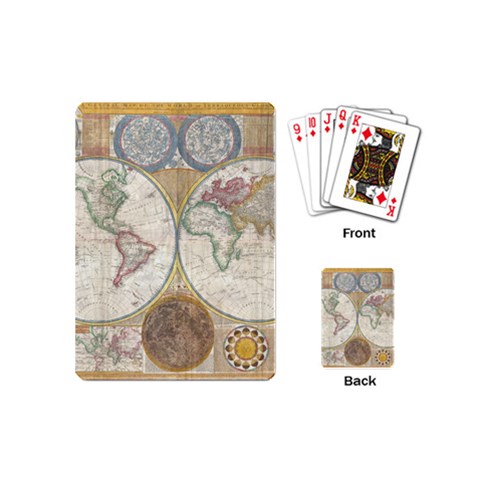 1794 World Map Playing Cards (Mini) from ArtsNow.com Back