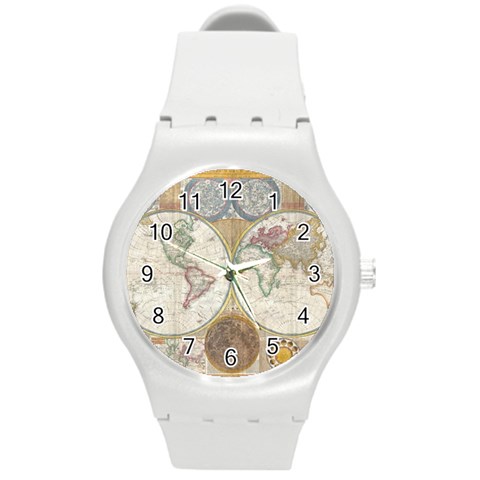1794 World Map Plastic Sport Watch (Medium) from ArtsNow.com Front
