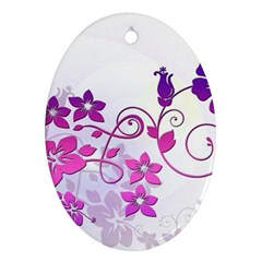 Floral Garden Oval Ornament (Two Sides) from ArtsNow.com Back