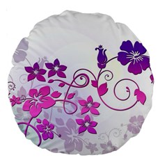 Floral Garden 18  Premium Round Cushion  from ArtsNow.com Front