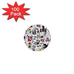 Medieval Mash Up 1  Mini Button (100 pack)