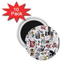 Medieval Mash Up 1.75  Button Magnet (10 pack)