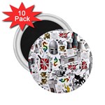 Medieval Mash Up 2.25  Button Magnet (10 pack)