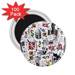 Medieval Mash Up 2.25  Button Magnet (100 pack)