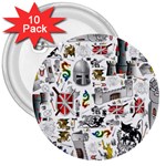 Medieval Mash Up 3  Button (10 pack)