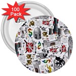 Medieval Mash Up 3  Button (100 pack)