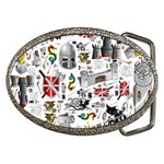 Medieval Mash Up Belt Buckle (Oval)