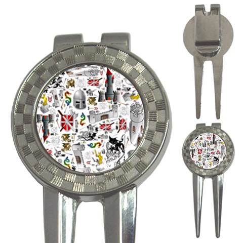 Medieval Mash Up Golf Pitchfork & Ball Marker from ArtsNow.com Front