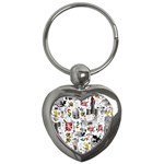 Medieval Mash Up Key Chain (Heart)