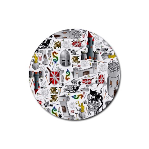 Medieval Mash Up Drink Coasters 4 Pack (Round) from ArtsNow.com Front